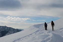 Salita facile al Monte Vaccaro (1957 m) , ma poi, per salire al Secco (2266 m)... senza ciaspole impossibile (17 genn 09) - FOTOGALLERY